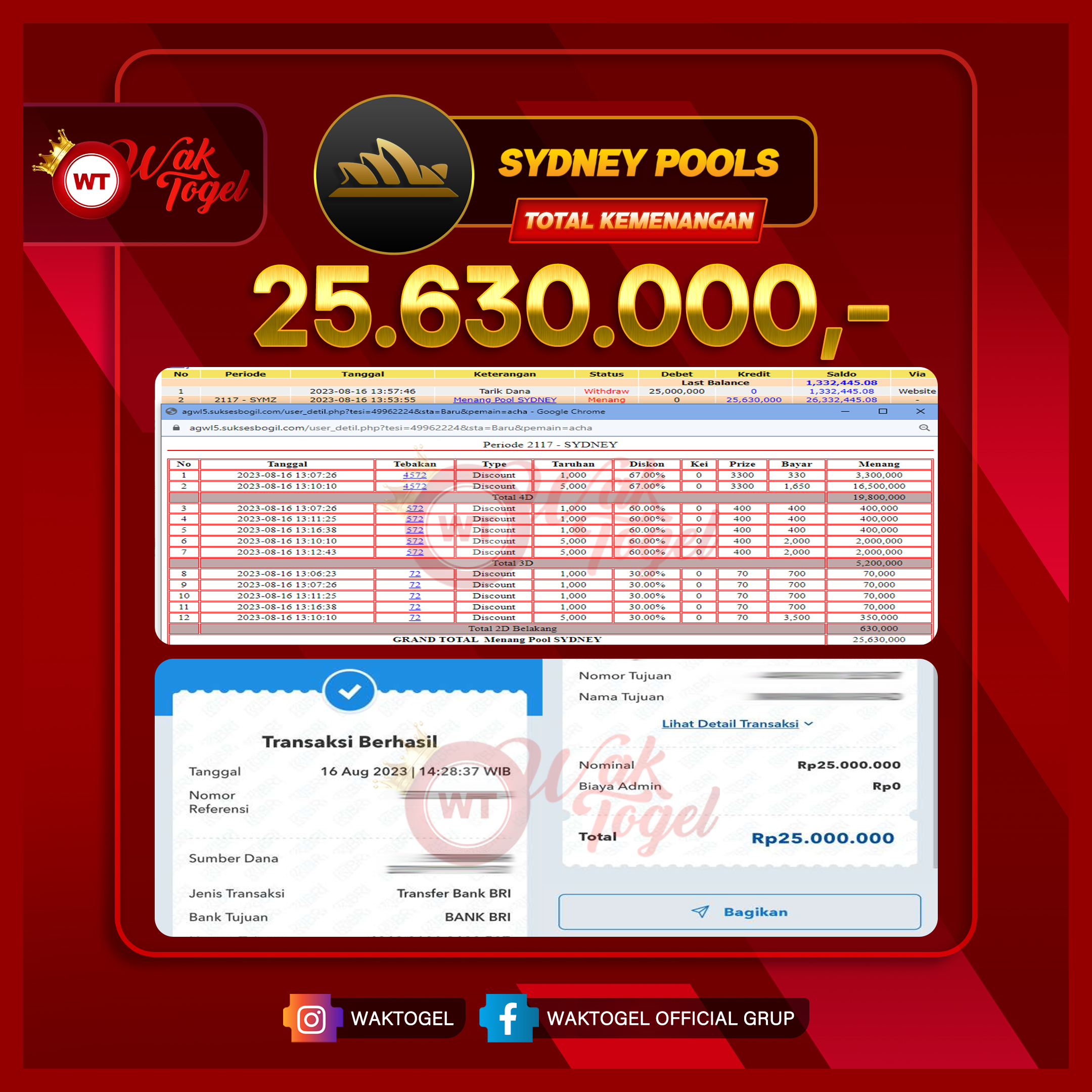 BUKTI PEMBAYARAN SYDNEY WAKTOGEL