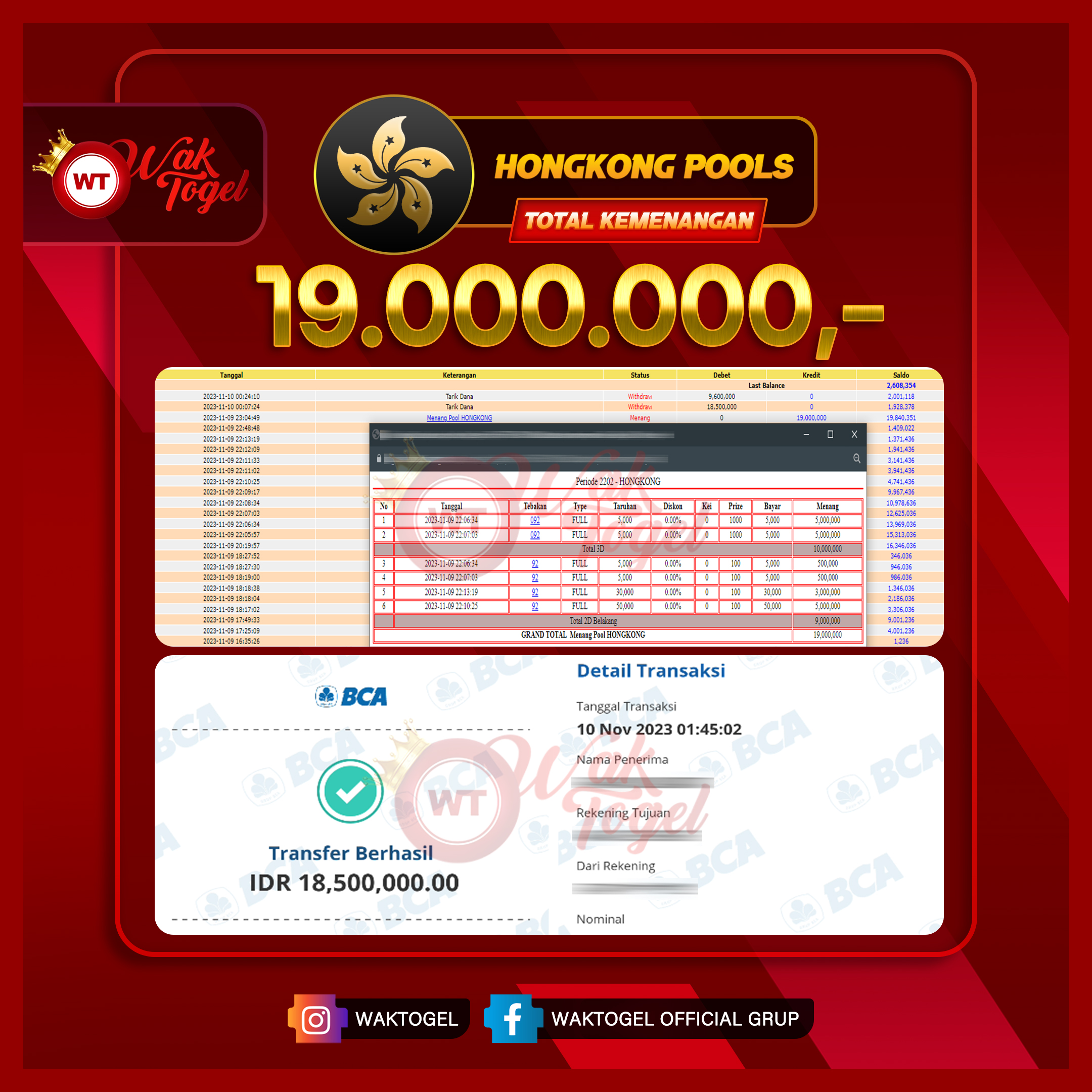 BUKTI PEMBAYARAN HONGKONG WAKTOGEL
