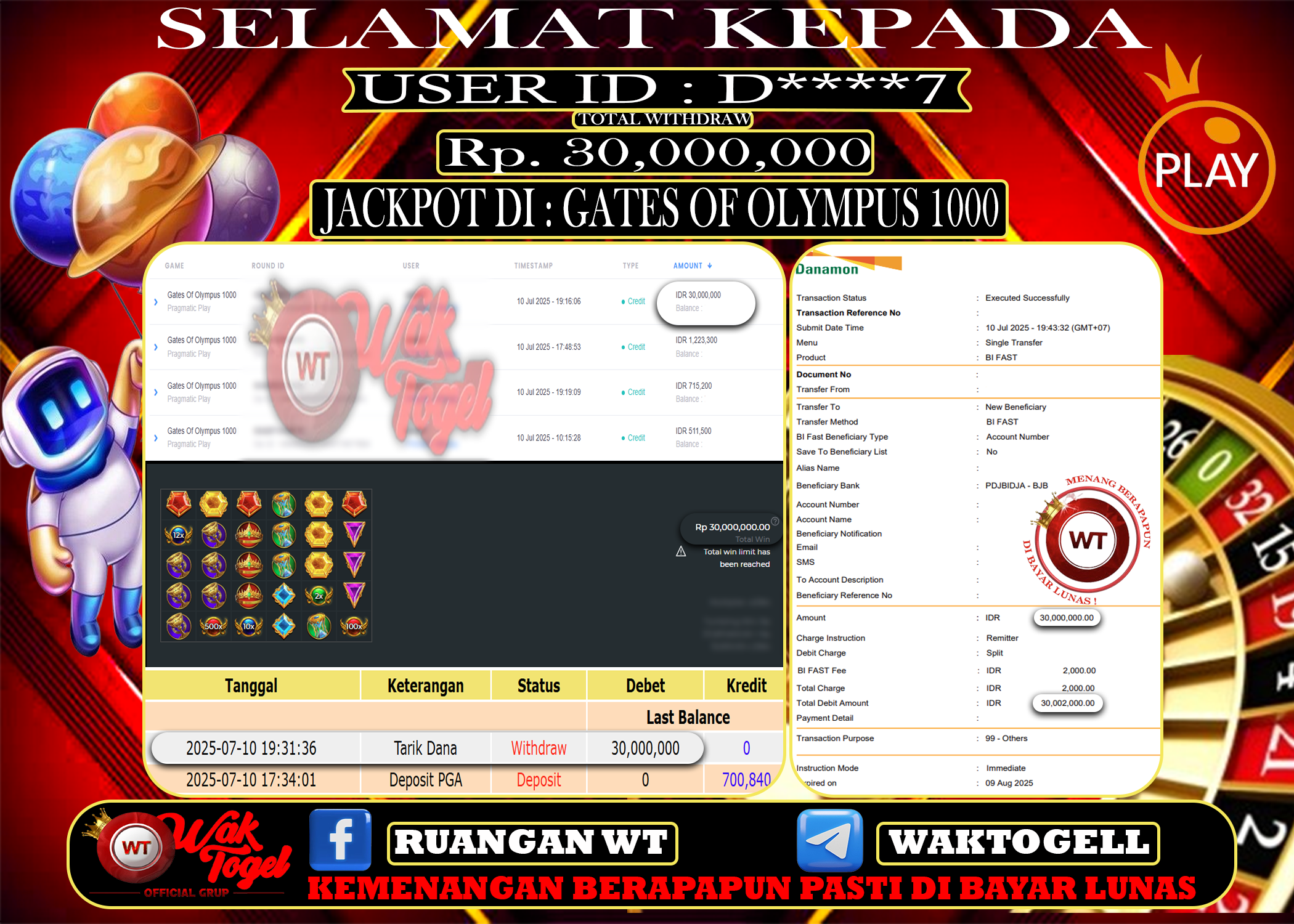BUKTI PEMBAYARAN SLOT WAKTOGEL