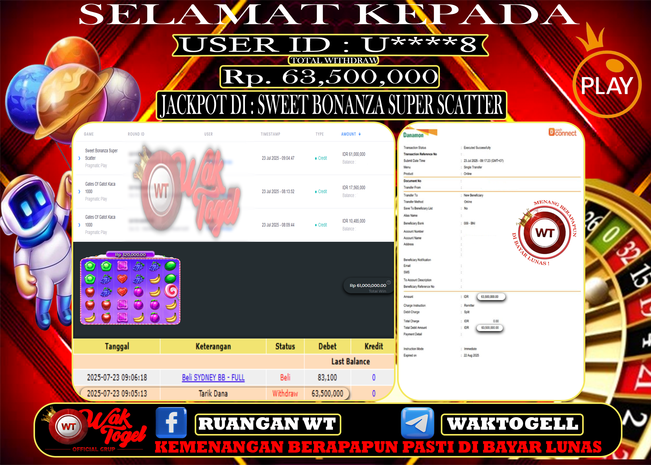 BUKTI PEMBAYARAN SLOT WAKTOGEL