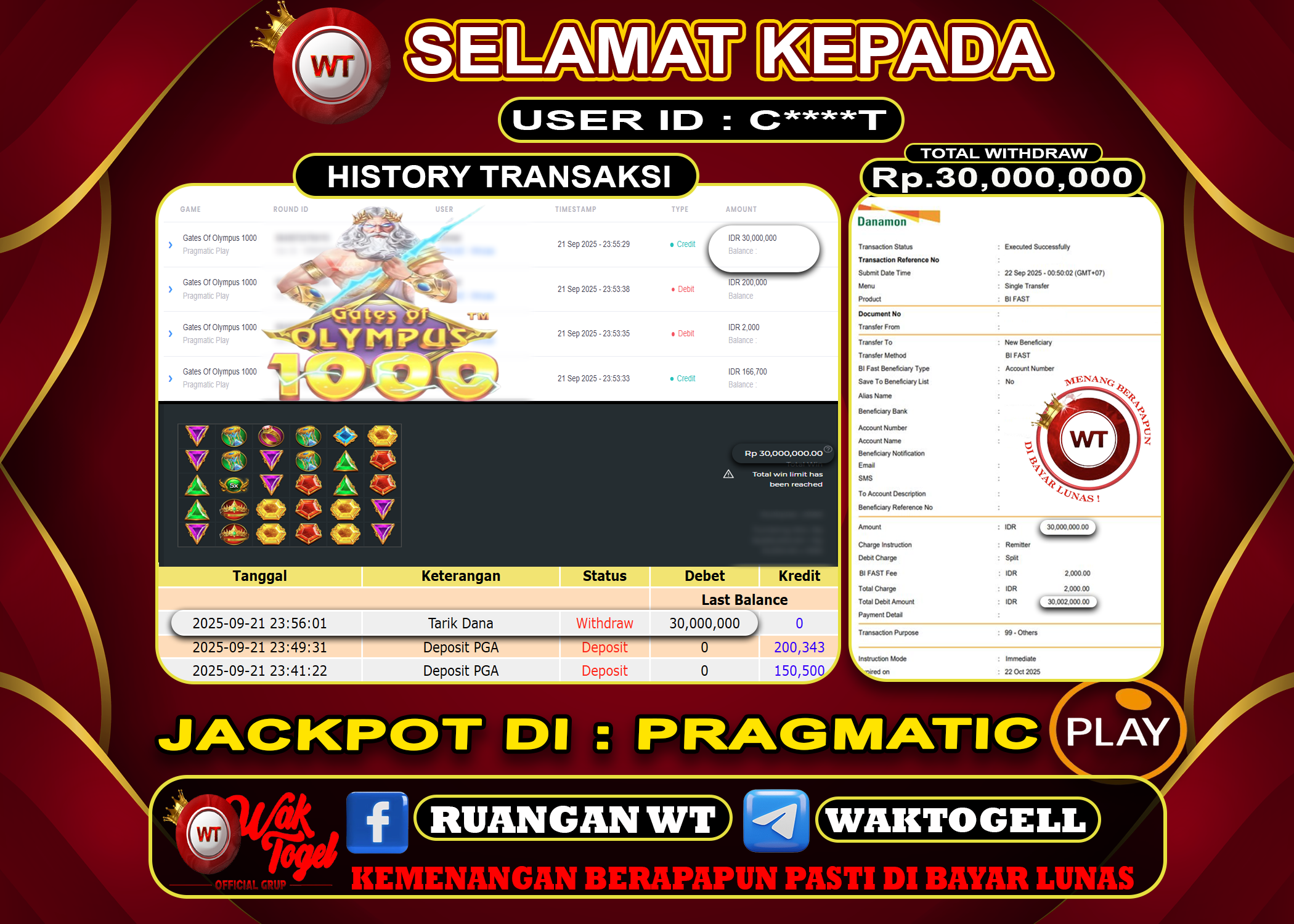 BUKTI PEMBAYARAN SLOT WAKTOGEL