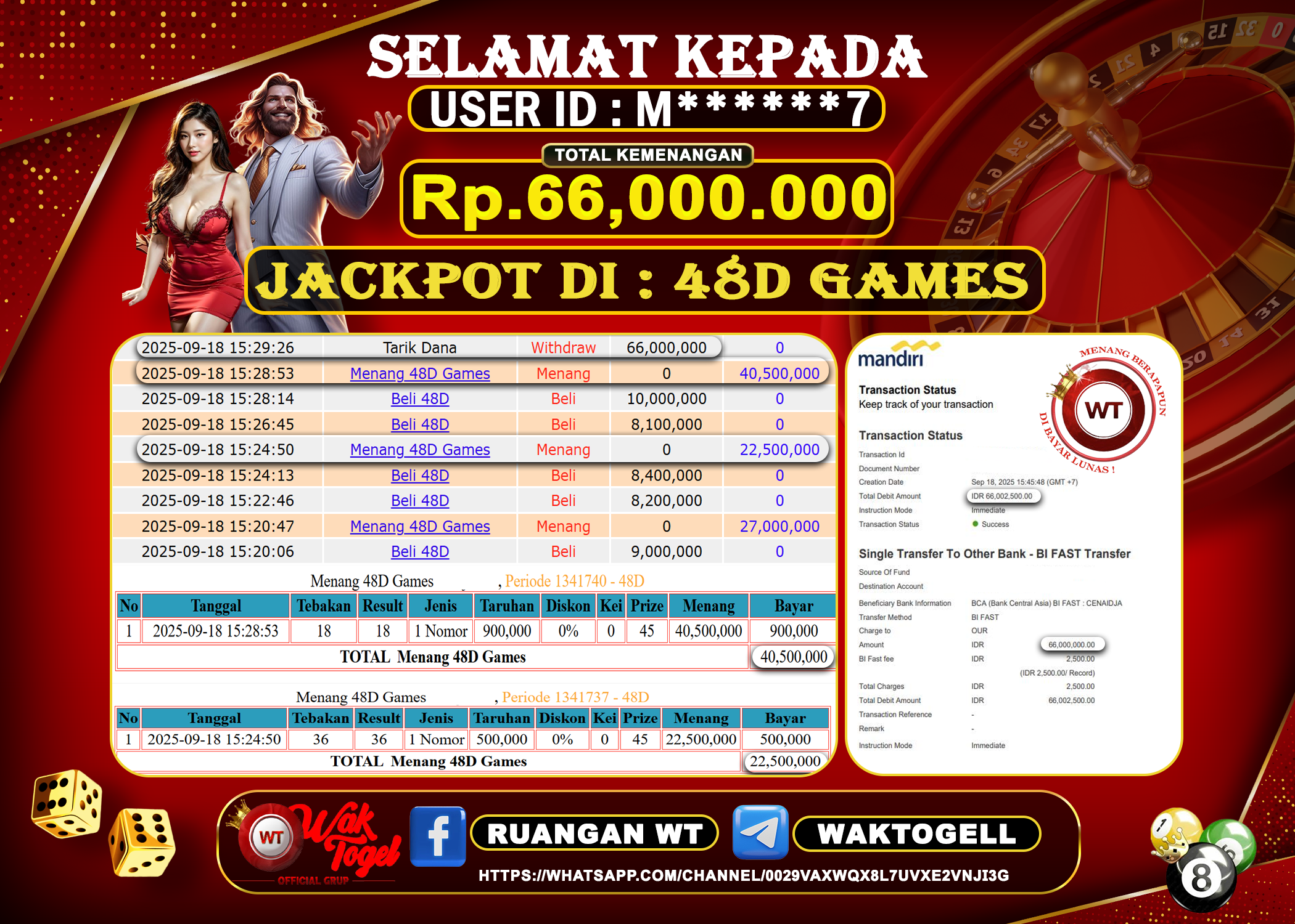 BUKTI PEMBAYARAN CASINO WAKTOGEL