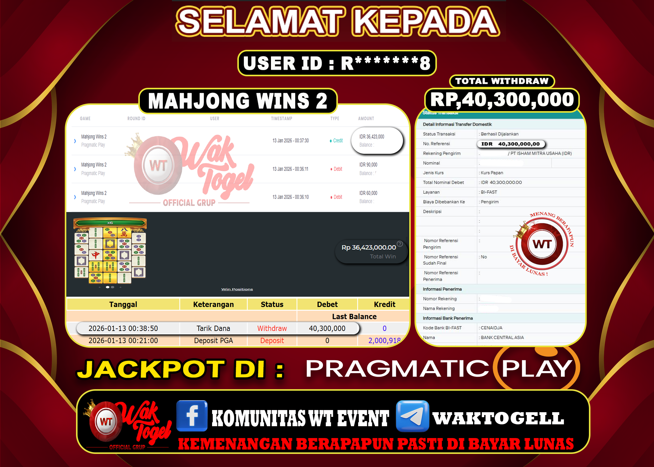 BUKTI PEMBAYARAN SLOT WAKTOGEL