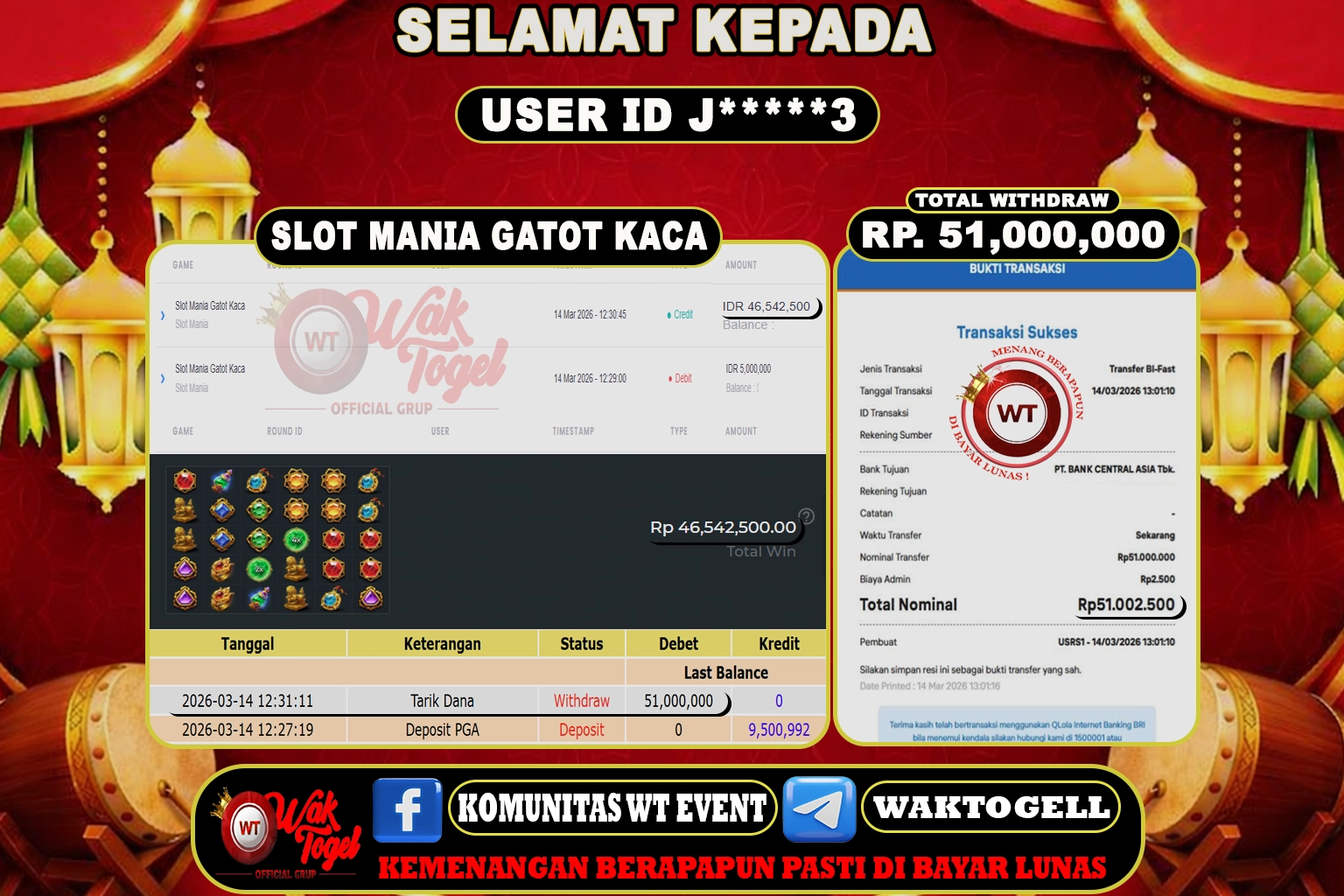 BUKTI PEMBAYARAN SLOT WAKTOGEL